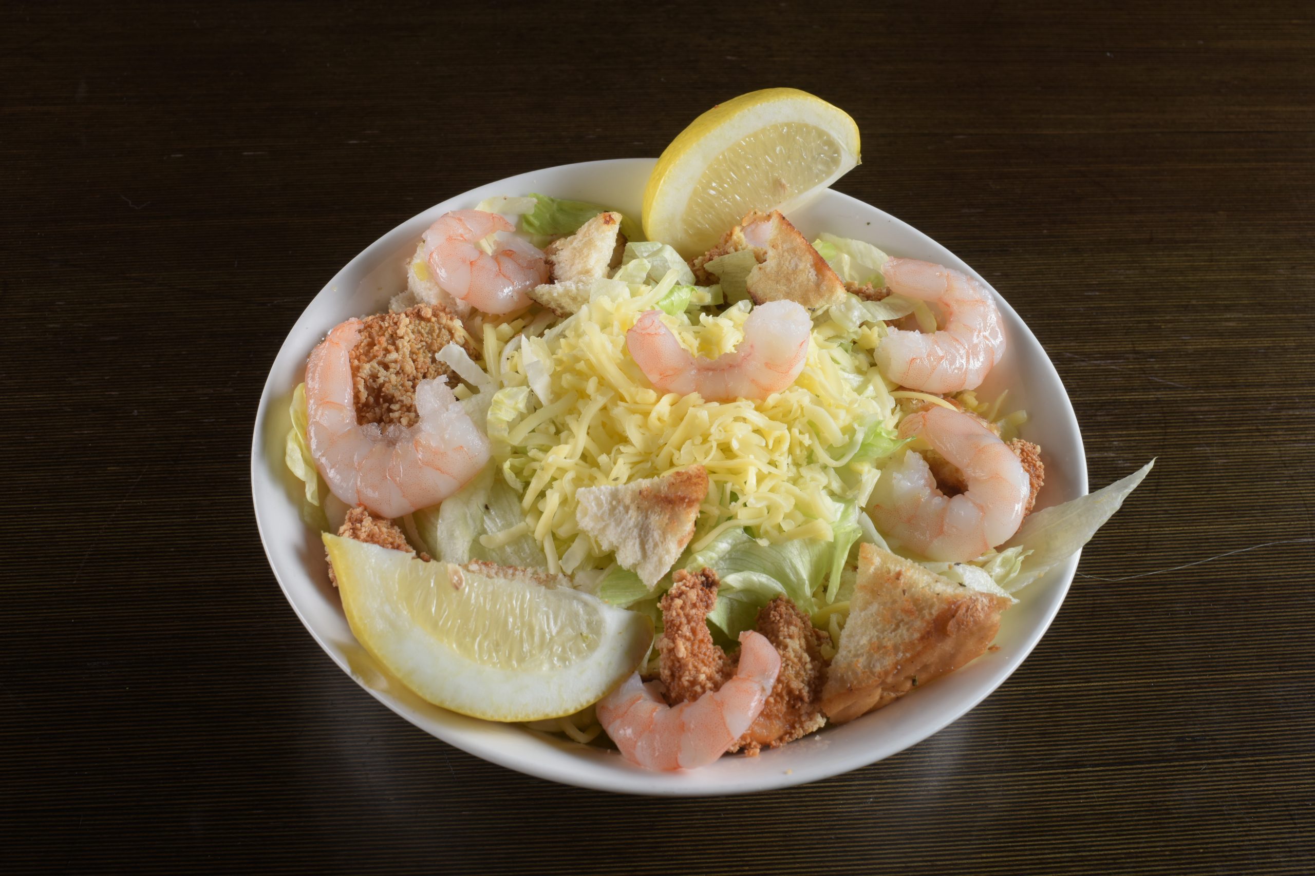 Ensalada cesar de camaron  crispy